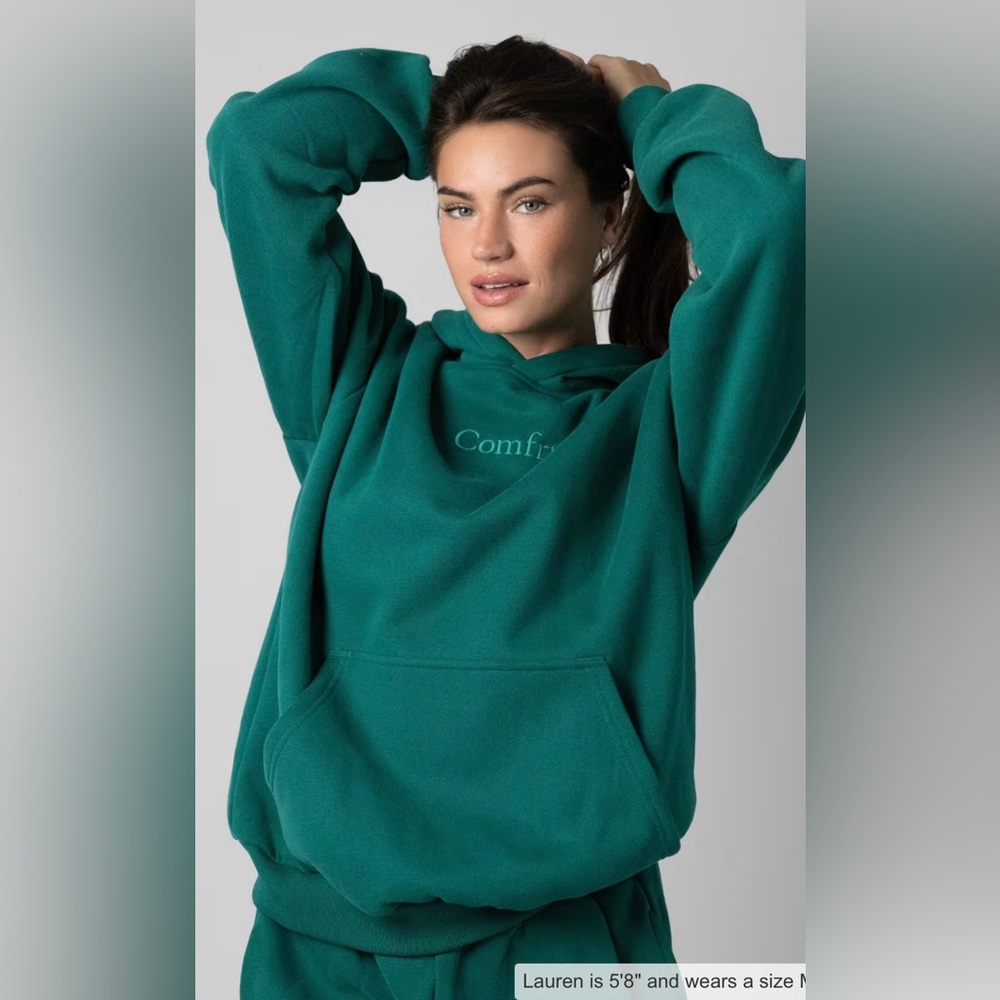 New Comfrt Signature Fit Collect Limited Edition Teal Viral Unisex Hoodie Size S